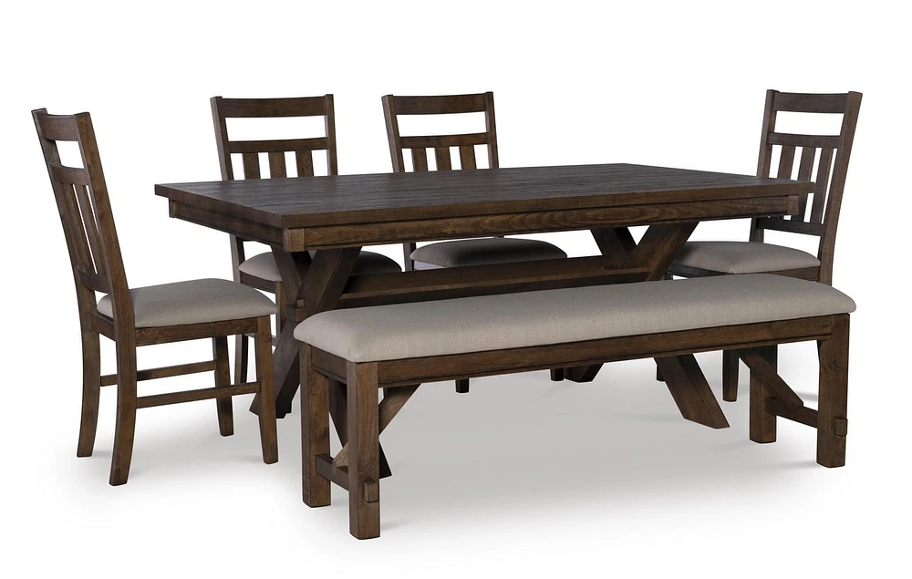 Padilla 6-Piece Dining Set, Brown