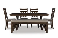 Padilla 6-Piece Dining Set, Brown