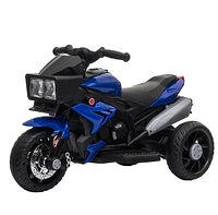 Aosom Kids Electric Pedal Motorcycle Ride-On Toy 6V Battery Powered w/ Music Horn Headlights Motorbike for Girls Boy 3-6 Years Old Blue