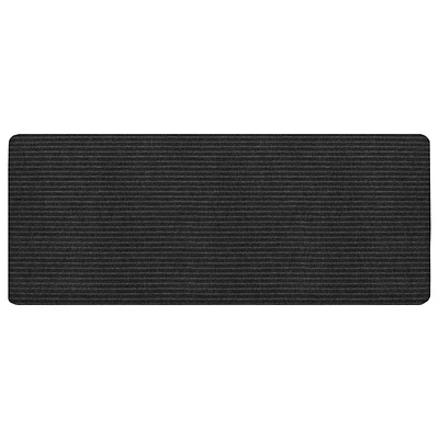 2-ft x 5-ft Charcoal Rectangular Concord Runner, 2x5 Black Concord Runner