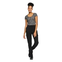 T-shirt henley No Boundaries pour femmes Tailles TP–TTG