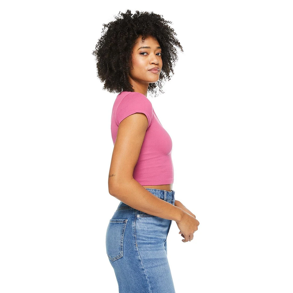 T-shirt sans coutures No Boundaries pour femmes Tailles TP–TTG