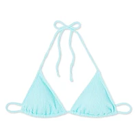 Haut de bikini avec nouettes No Boundaries pour femmes Tailles TP–TTG