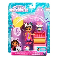 Gabby’s Dollhouse, Art Studio Set with 2 Toy Figures, 2 Accessories, Delivery and Furniture Piece, Kids Toys for Ages 3 and up