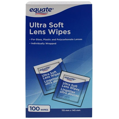Lingettes nettoyantes pour lunettes Equate Lingettes Equate pour lentilles