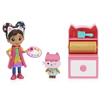 Gabby’s Dollhouse, Art Studio Set with 2 Toy Figures, 2 Accessories, Delivery and Furniture Piece, Kids Toys for Ages 3 and up