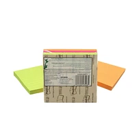 Post-it® Super Sticky Notes 675-3SSUC-C, Rio de Janeiro Collection,, Lined, 4in x 4in, 3 Pads/Pack