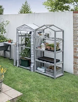 VegTrug 4-Tier Cedar Greenhouse - Grey