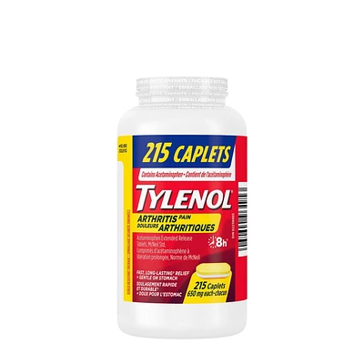 Tylenol Douleurs arthritiques Acétaminophène à 650 mg en caplets, Format écono 200 + 15 caplets