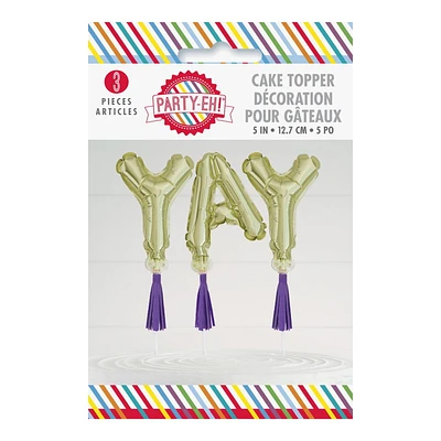 1 "YAY" Cake Topper