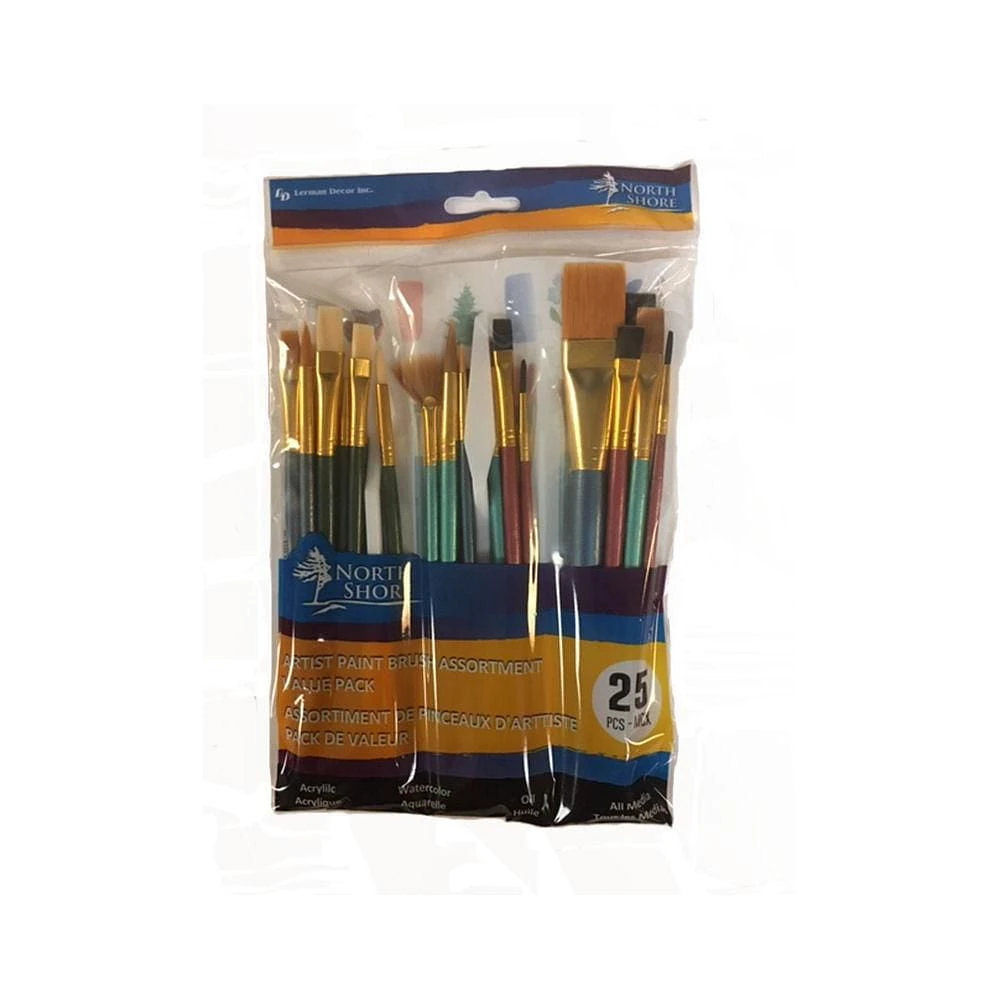 25 PC PAINT BRUSH ASSORTMENT, PAINT BRUSH ASSORTMENT