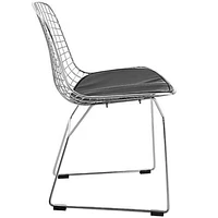 Take Me Home Metalic Dining Chair, Black pad and Chrome. Set of 4