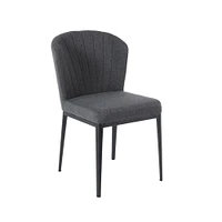 Take Me Home Shell Armless Dining Chair, Black base. Set of 4.