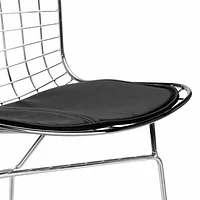 Take Me Home Metalic Dining Chair, Black pad and Chrome. Set of 4