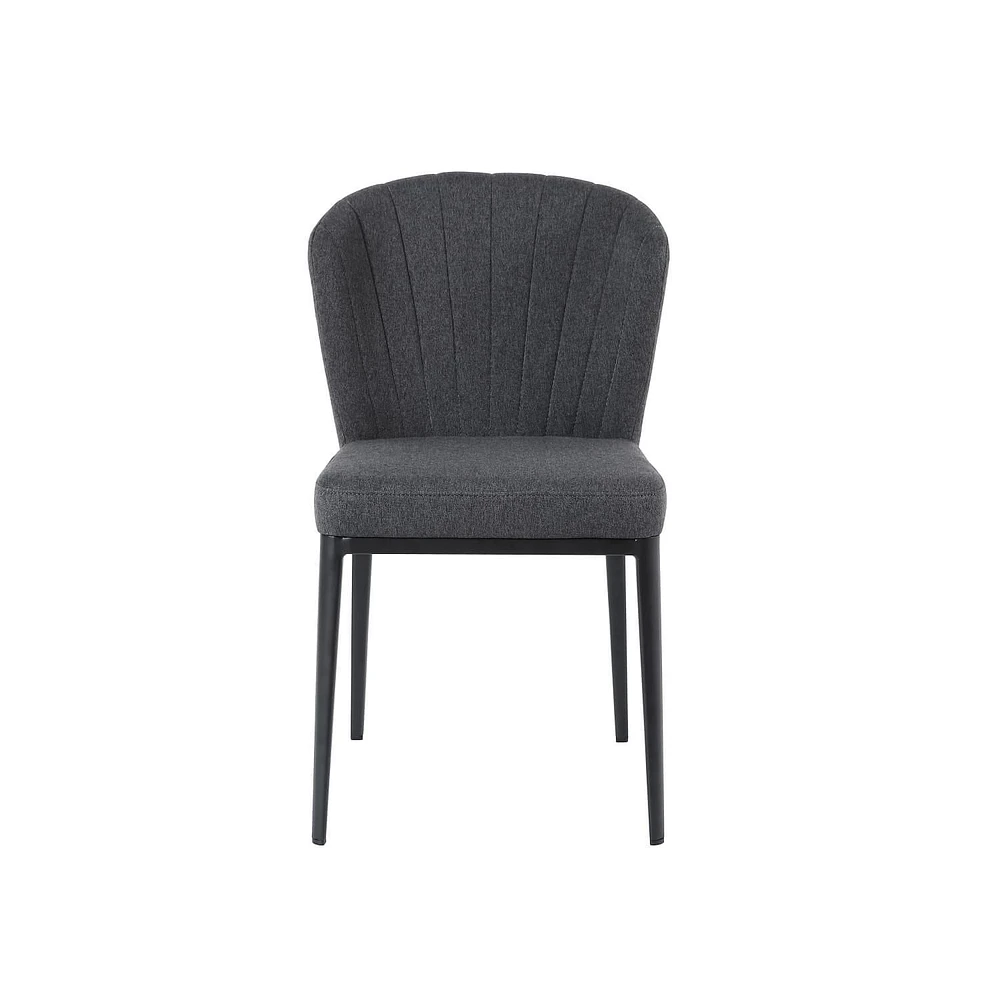 Take Me Home Shell Armless Dining Chair, Black base. Set of 4.