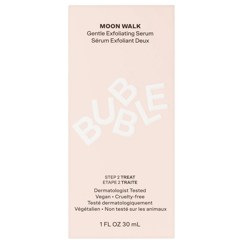Bubble Skincare Moon Walk Gentle Exfoliating Serum, 1 FL OZ / 30ml, Moon Walk Gentle Exfoliating Serum