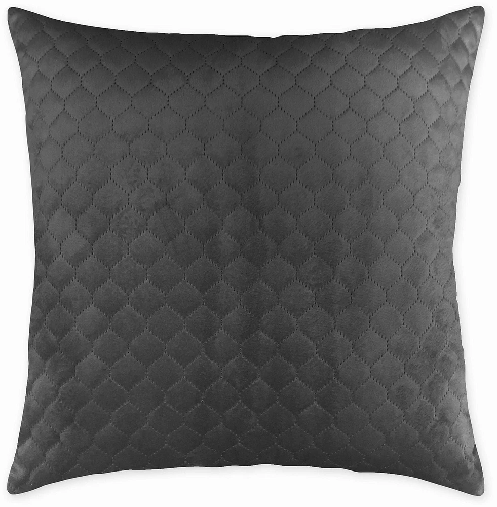 hometrends Quilted Velvet Decorative Pillow