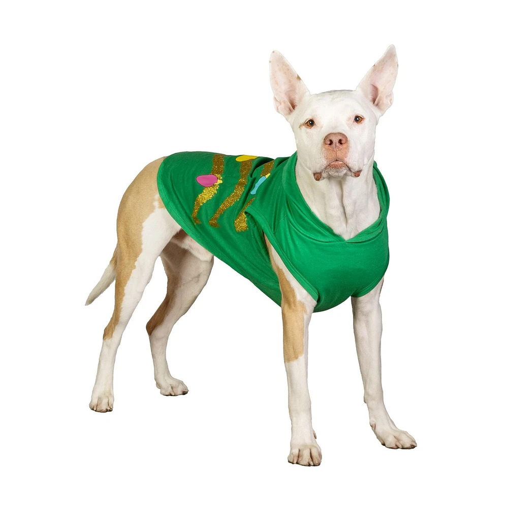 Vibrant Life Green Holiday Christmas Tree Pet Hoodie - Dog and Cat Hoodie