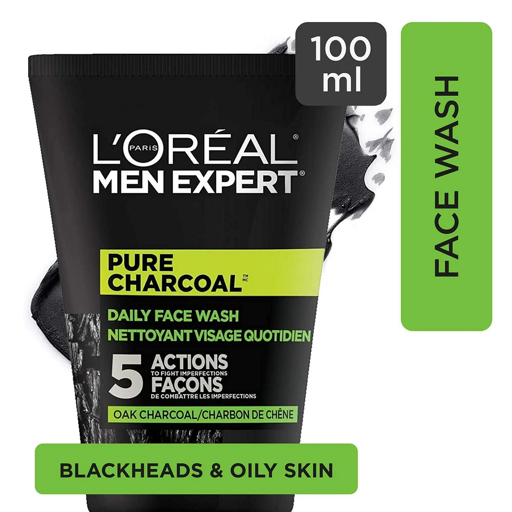 Men Expert Face Wash Pure Charcoal, 100 mL