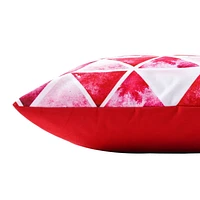 Outdoor Square Cushion 18in - Red Triangle