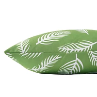 Outdoor Lumbar Cushion 12x20in - Green Leaves