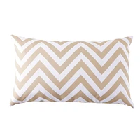 Outdoor Lumbar Cushion 12x20in - Ivory ZigZag Cabana (2 Pack)