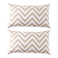 Outdoor Lumbar Cushion 12x20in - Ivory ZigZag Cabana (2 Pack)