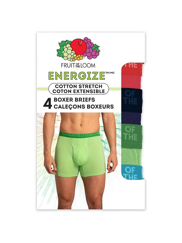 Caleçons Boxeurs ENERGIZE pour hommes,  Assorti paq. de 4