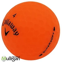 Mulligan - 12 Matte Callaway Supersoft 5A Pristine Recycled Used Golf Balls, Orange