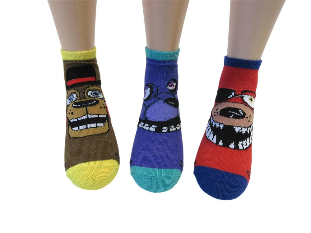 Five Nights at Freddy's Boys' Low Cut Socks, Pack of 3