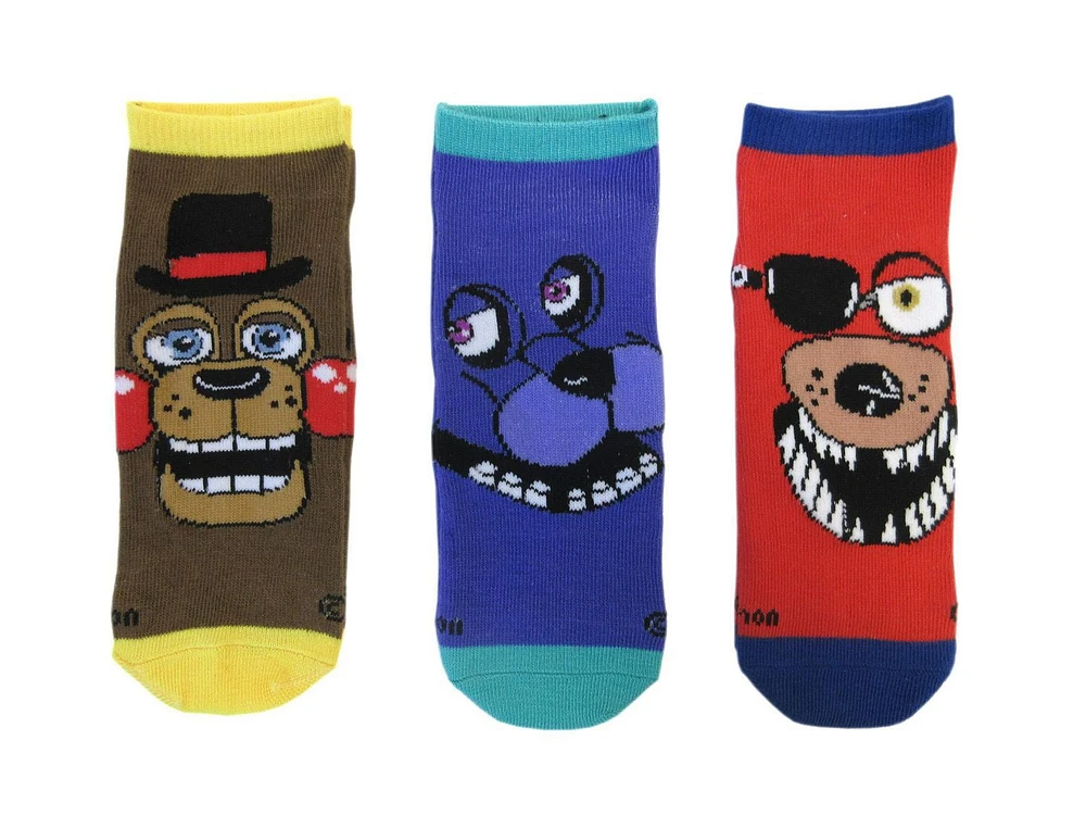 Five Nights at Freddy's Boys' Low Cut Socks, Pack of 3