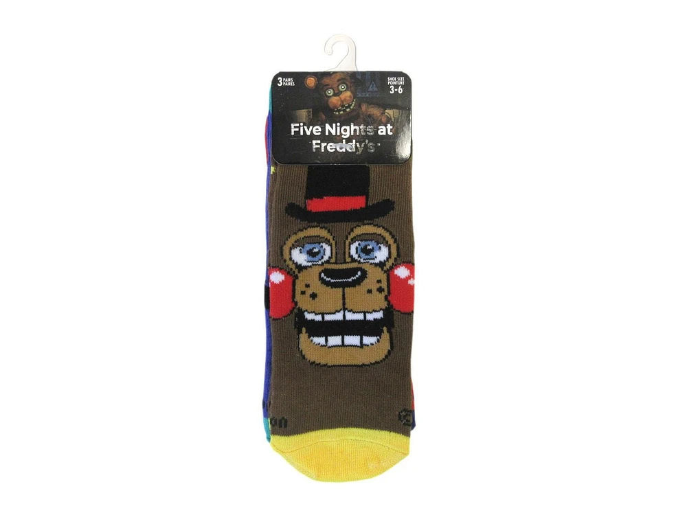 Five Nights at Freddy's Boys' Low Cut Socks, Pack of 3
