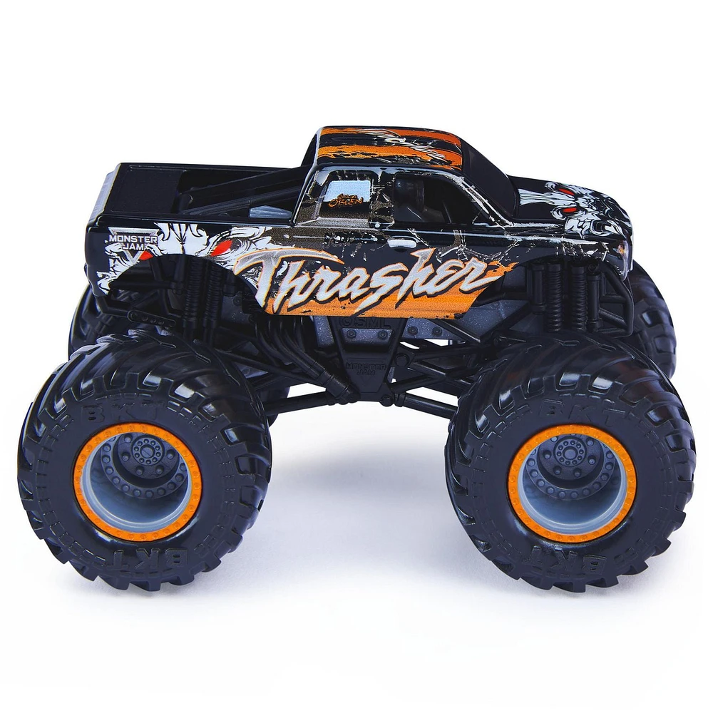 Monster Jam, Official Thrasher Monster Truck, Die-Cast Vehicle, Legacy Trucks Series, 1:64 Scale