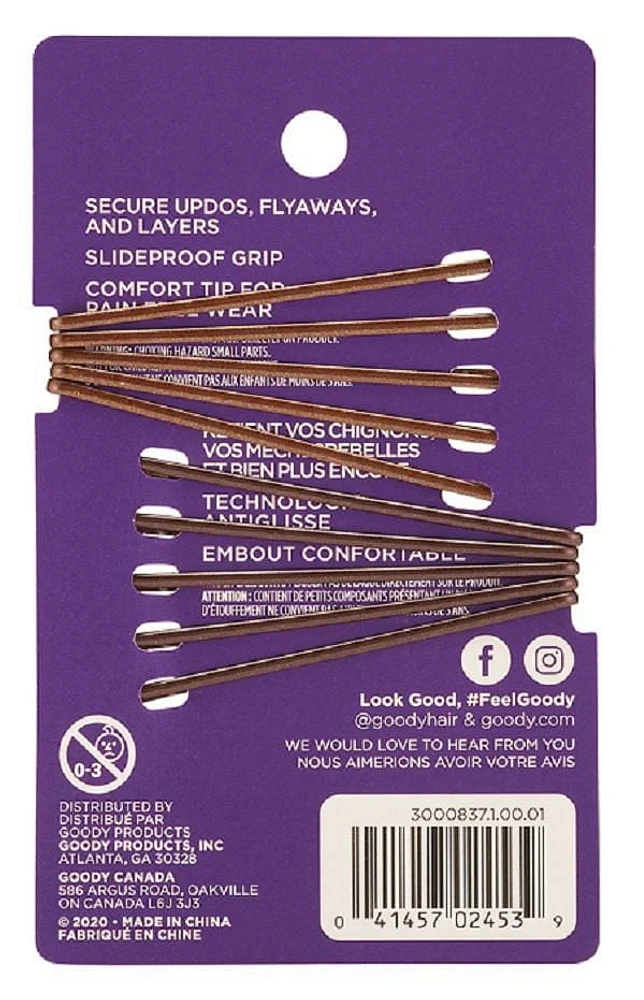 Goody - Bobby Pins - Slideproof - Lock in Style - 10ct, Bobby Pins 10ct