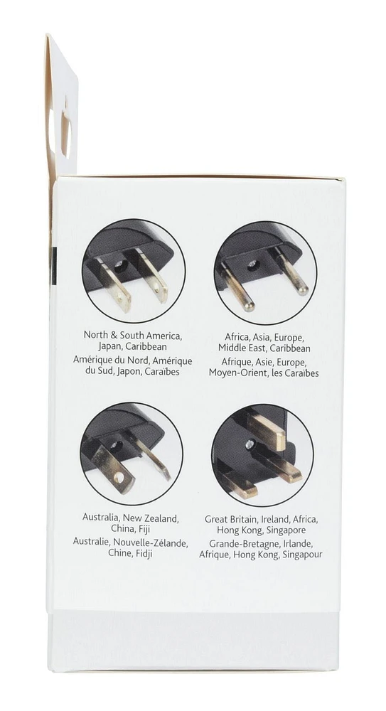 Air Canada Converter / Adapter Plug Kit with Pouch, 7 pieces