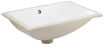 American Imaginations 23.5-in. W Above Counter White Bathroom Vessel Sink For 1 Hole Center Drilling AI-176