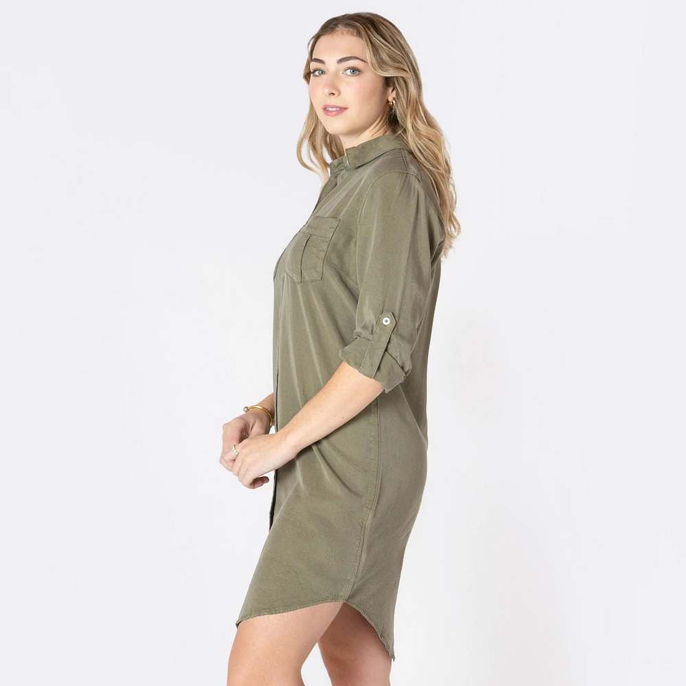 Devoted Robe midi à col décontracté