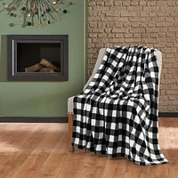 Safdie & Co. Blanket Buffalo Plaid Black