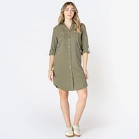 Devoted Robe midi à col décontracté