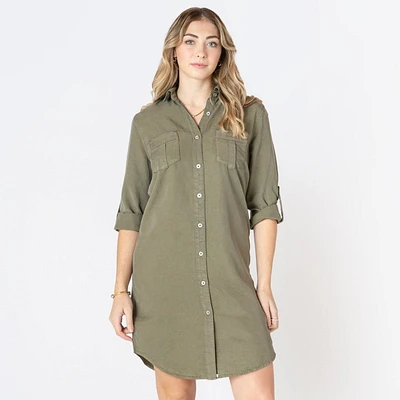 Devoted Robe midi à col décontracté