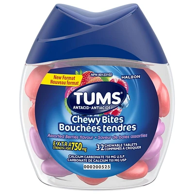 TUMS Chewy Bites (Assorted Berries flavour) - 32 Count, Assorted Berries flavour - 32 Count