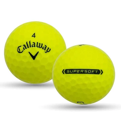 Mulligan - 24 Callaway Supersoft 5A Recycled Used Golf Balls, Yellow