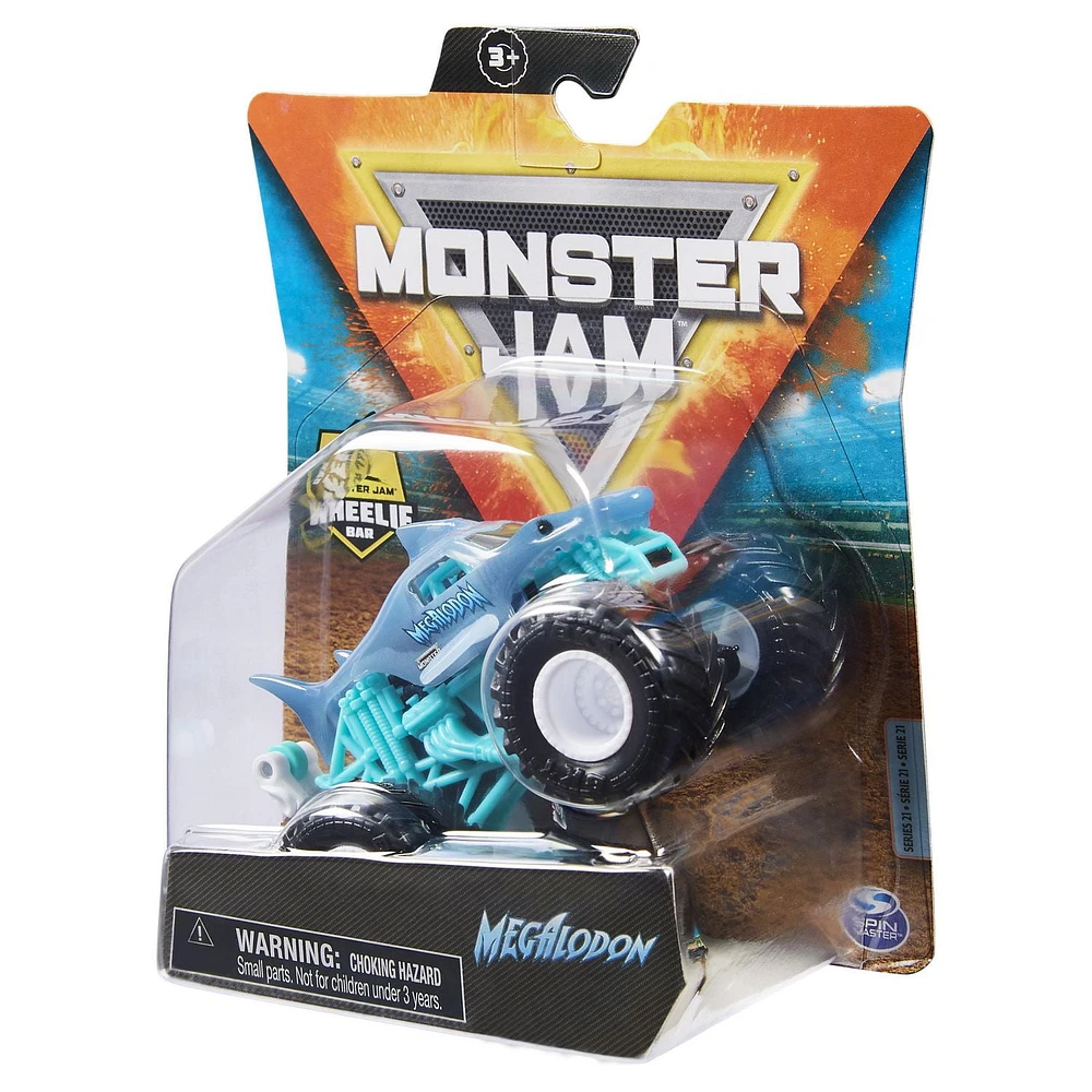 Monster Jam, Official Megalodon Monster Truck, Die-Cast Vehicle, Shear Madness Series, 1:64 Scale