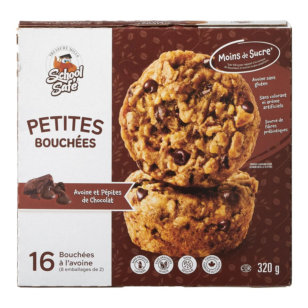 School Safe Oatmeal Chocolate Chip Oat Buddy Bites, 16 pieces, 320 g total