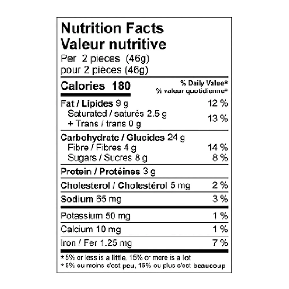 School Safe Oatmeal Chocolate Chip Oat Buddy Bites, 16 pieces, 320 g total