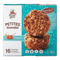 Petites bouchées à l'avoine au caramel School Safe 16 morceaux, total de 320 g