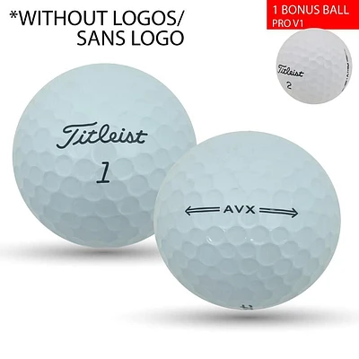 Mulligan - 60 Titleist AVX No Logo 1 Bonus Pro V1 5A Recycled Used Golf Balls, White