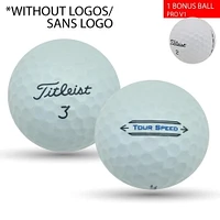 Mulligan - 60 Titleist Tour Speed No Logo 1 Bonus Pro V1 5A Recycled Used Golf Balls, White