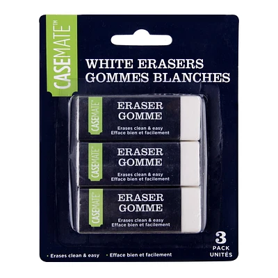 Casemate Vinyl White Erasers