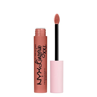 NYX PROFESSIONAL MAKEUP, Rouge à lèvres liquide Lip Lingerie XXL, Fini Mat, Formule végane - TURN ON (Pêche chaîr) Rouge à lèvres liquide
